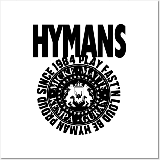 Hymans Play Fast'n Loud Be Hyman Proud 1984 black Posters and Art